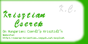 krisztian cserep business card